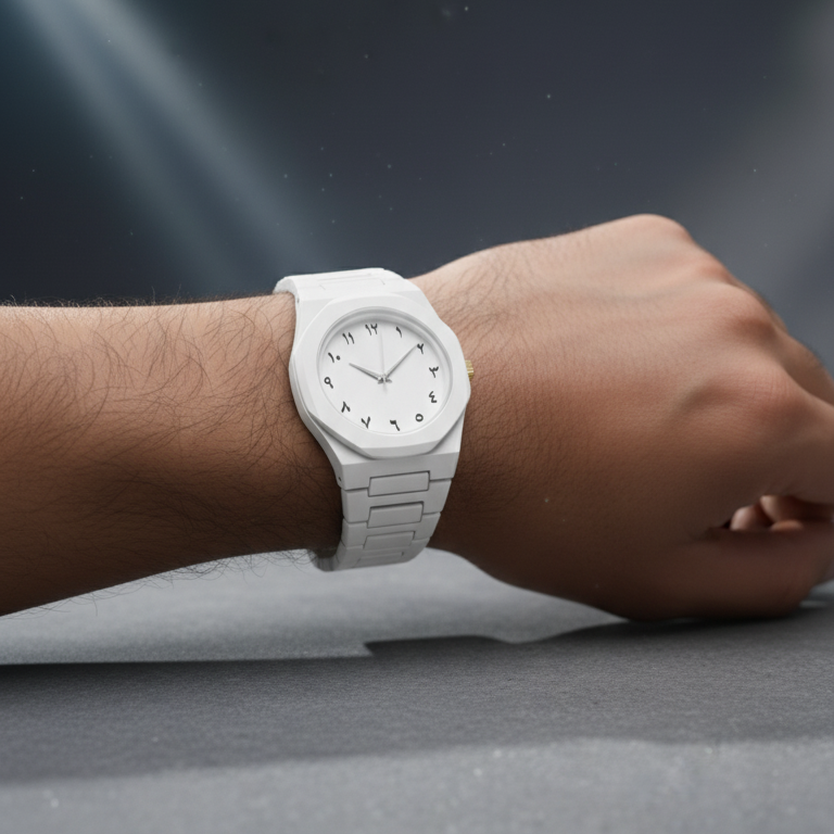Full White Aura Watch – Premium Analog Watch for Men & Women
