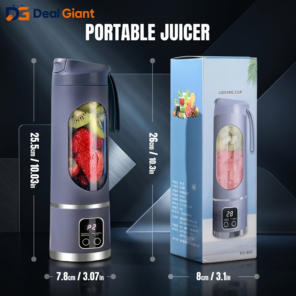 Portable Juicing Cup 10 Blades USB Rechargeable Mini Blender | BINRZQ