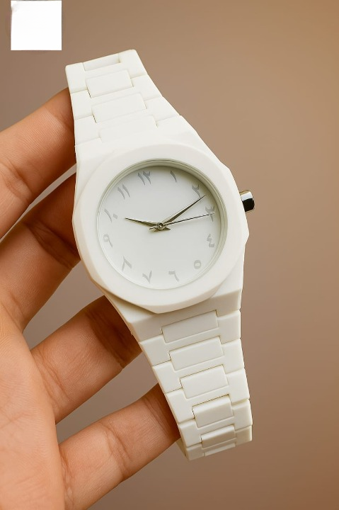Full White Aura Watch – Premium Analog Watch for Men & Women