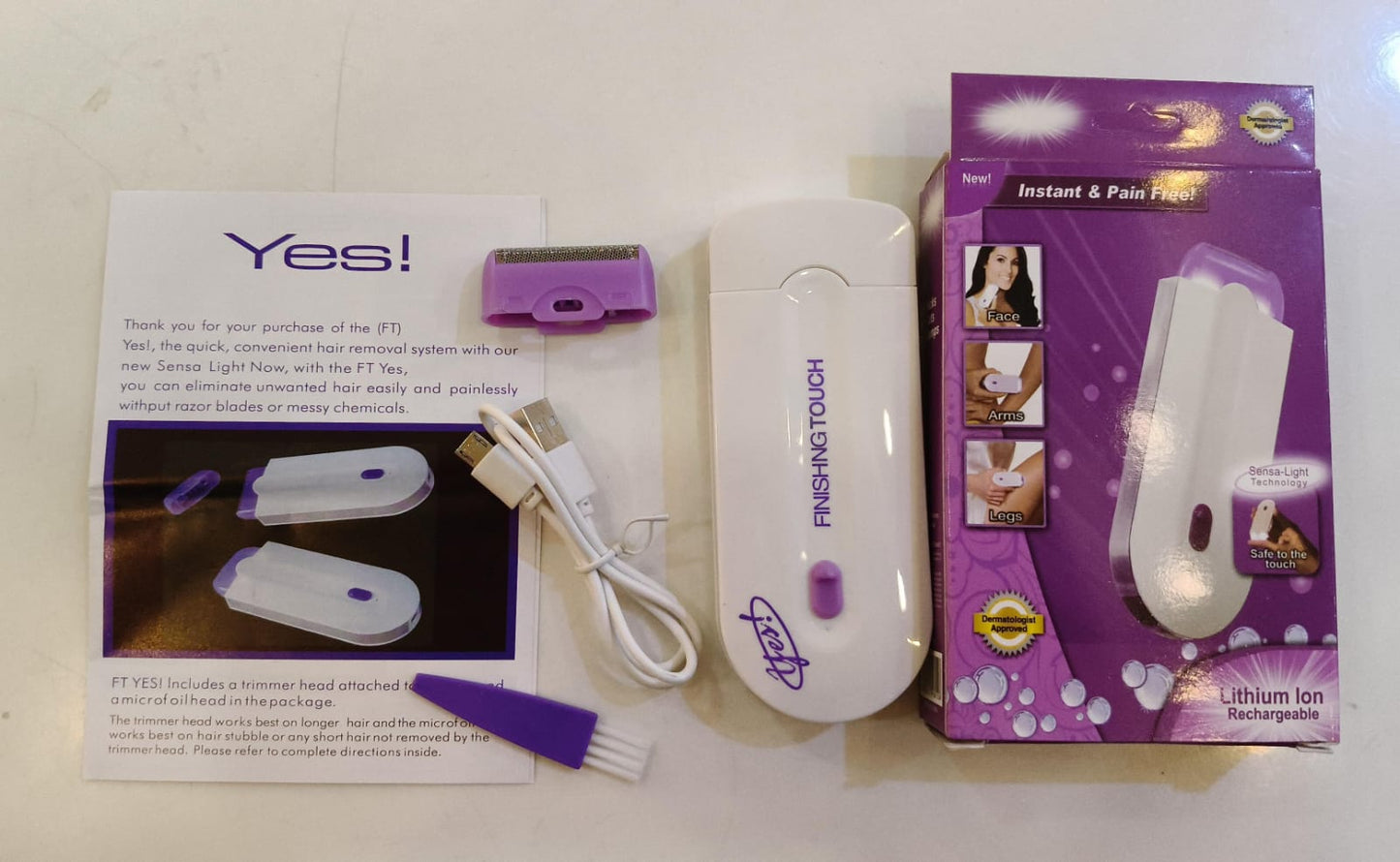 2-in-1 Rechargeable Painless Hair Remover for Women | USB Electric Shaver