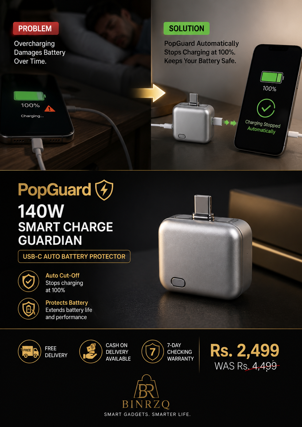 PopGuard 140W USB-C Battery Protector